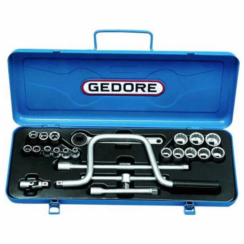 Jogo de Soquetes Sextavado e Estriado 3/8" 30TMZ Gedore 014201 6-22mm 014201