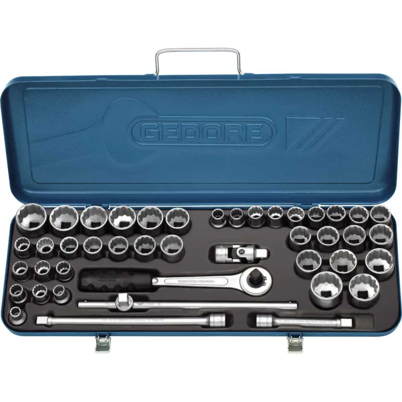 Jogo de Soquete Combinado 1/2" 10-32mm 43 peças D19PMU - Gedore - GEDORE
