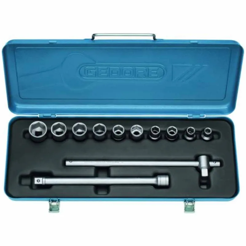 Jogo de Soquetes Sextavado 1/2" - 10 a 22mm Gedore 015.565 12 Peças 19NM 015.565