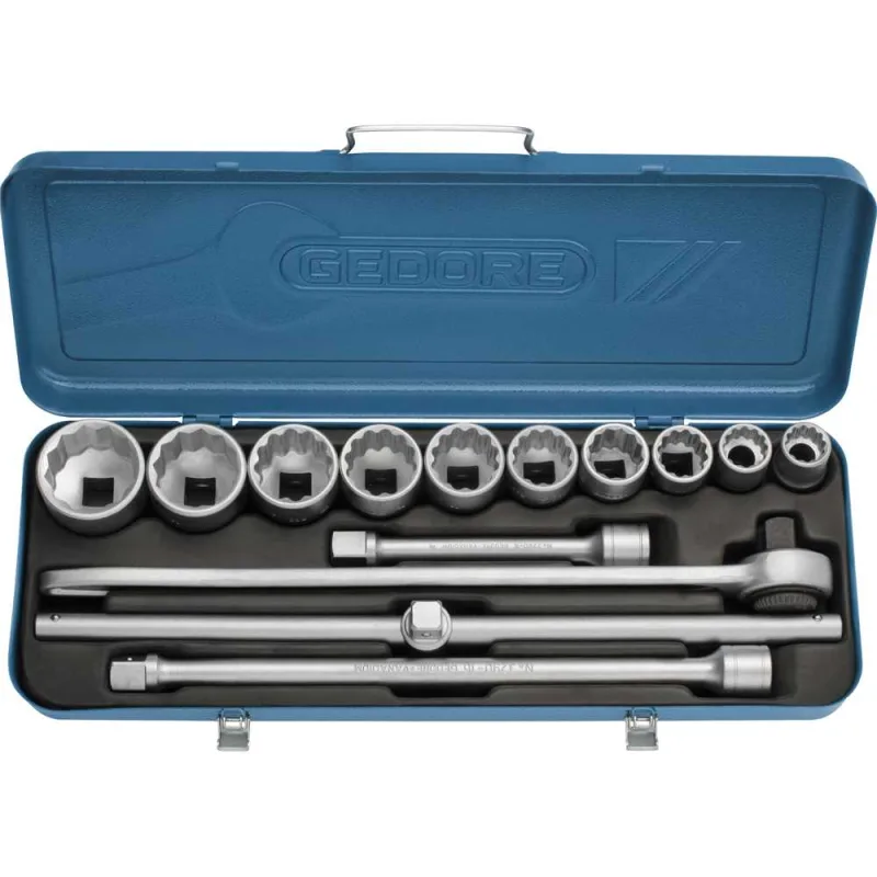 Jogo de soquetes estriados unit drive de 3/4" 14 peças D32EMU - GEDORE - GEDORE - Ferramentas Manuais