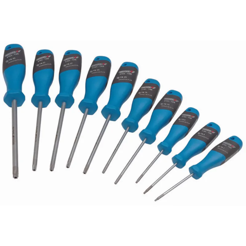 Jogo de Chaves Torx com Guia 10 peças Gedore T7 a T40 024940 - 2163TXB