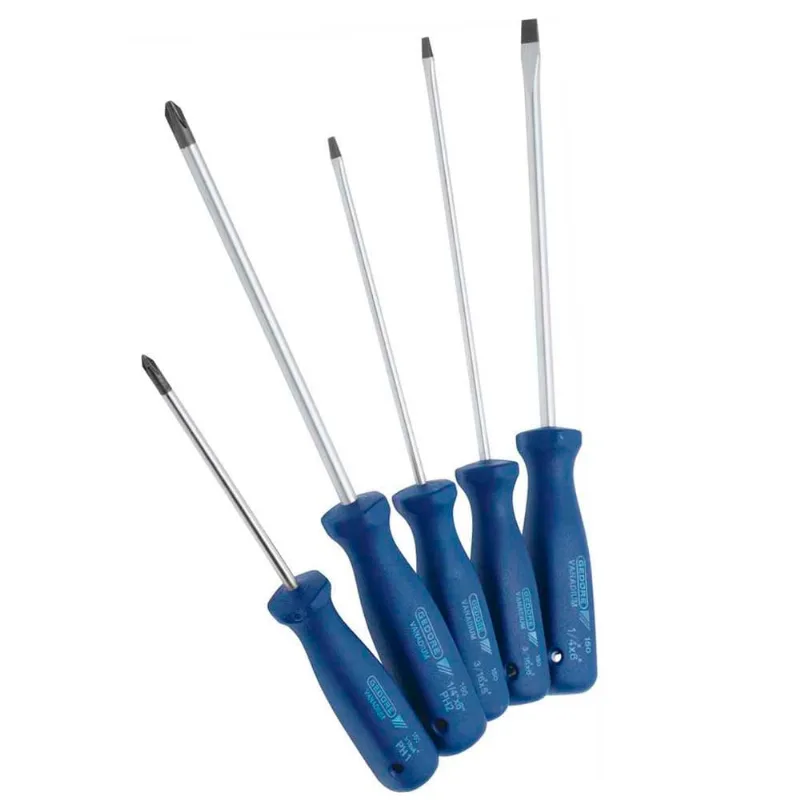 Jogo de Chave de Fenda e Philips 3/16"x4" a 1/4"x8" Gedore 5 peças 036455 036455