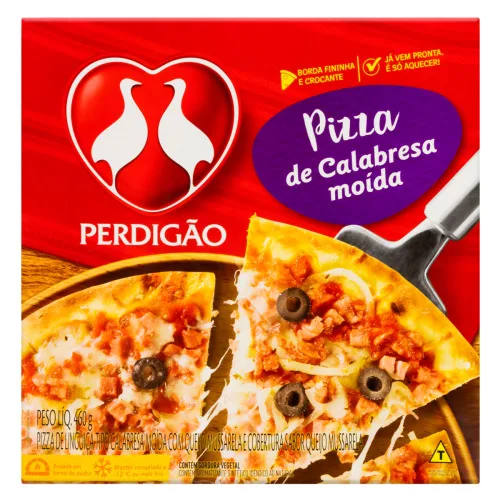 PIZZA CALABRESA MOÍDA PERDIGÃO CAIXA 460G - PERDIGAO - Congelados