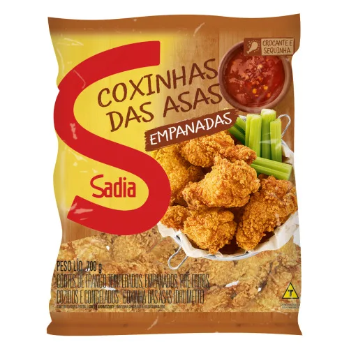 EMPANADO DE FRANGO COXINHA DA ASA SADIA PACOTE 700G - SADIA - Carnes E Aves
