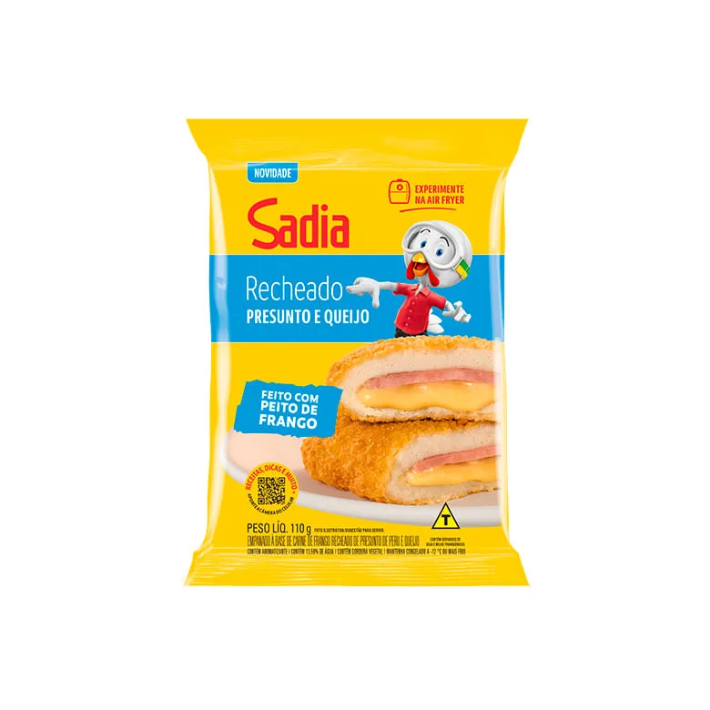 Empanados Sadia Frango Recheado de Presunto e Queijo 110g - Sadia - Congelados