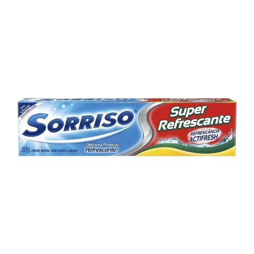Creme Dental Super Refrescante Sorriso Caixa 50g - SORRISO - Higiene E Beleza