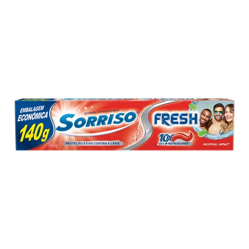 Gel Dental Fresh Menthol Impact Sorriso Caixa 140g - SORRISO