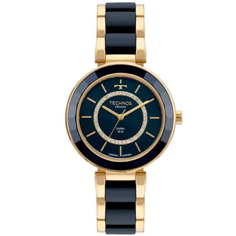 Relógio Technos Feminino Cerâmica Dourado - 2036MKP/1A