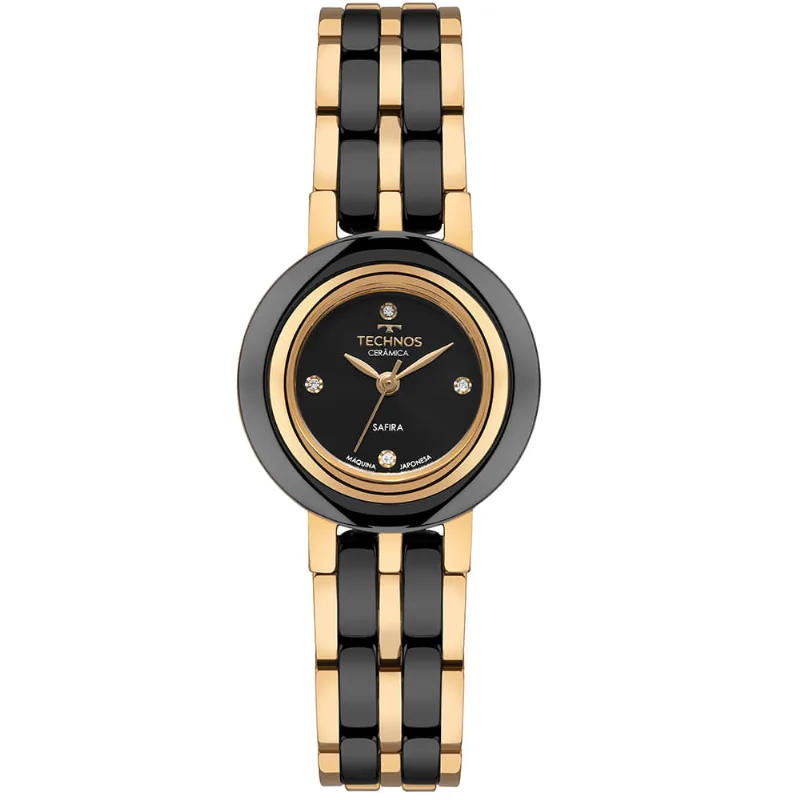 Relógio Technos Feminino Cerâmica Dourado - 5Y36AC/1P