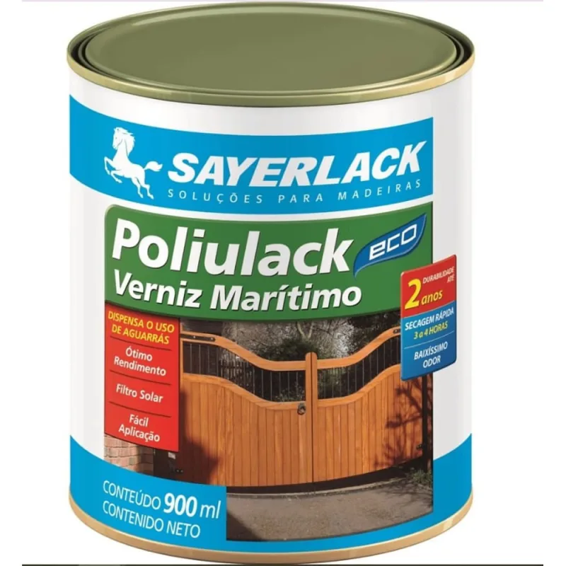 Verniz Marítimo Poliulack para Madeira Transparente Acetinado 900ml Sayerlack - Sayerlack - Pintura E Acessórios