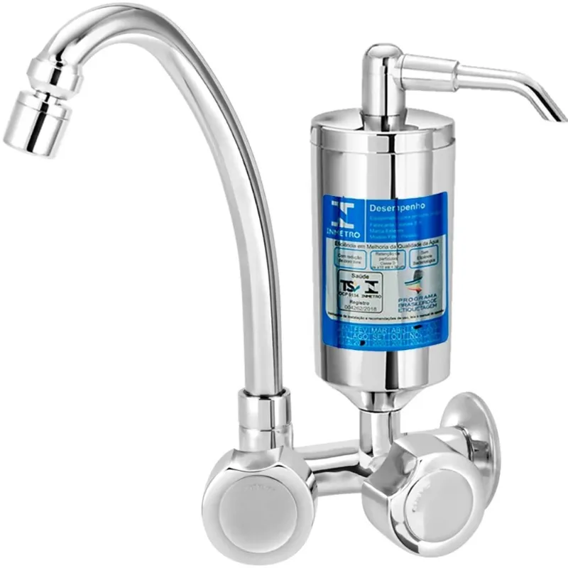 Torneira para Cozinha de Parede com Filtro Esteves C40 1/4 de Volta Cromada