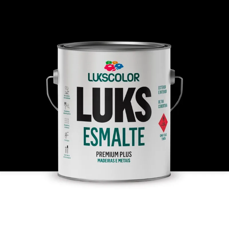 Esmalte Sintetico Fosco Preto 900ml Lukscolor