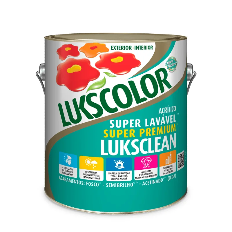 Tinta Acrilica Luksclean Semibrilho Branco Neve 3.6l Lukscolor