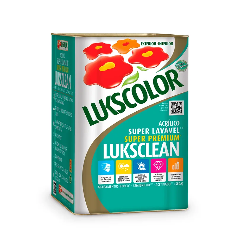 Tinta Acrilica Luksclean Semibrilho Branco Neve 18l Lukscolor