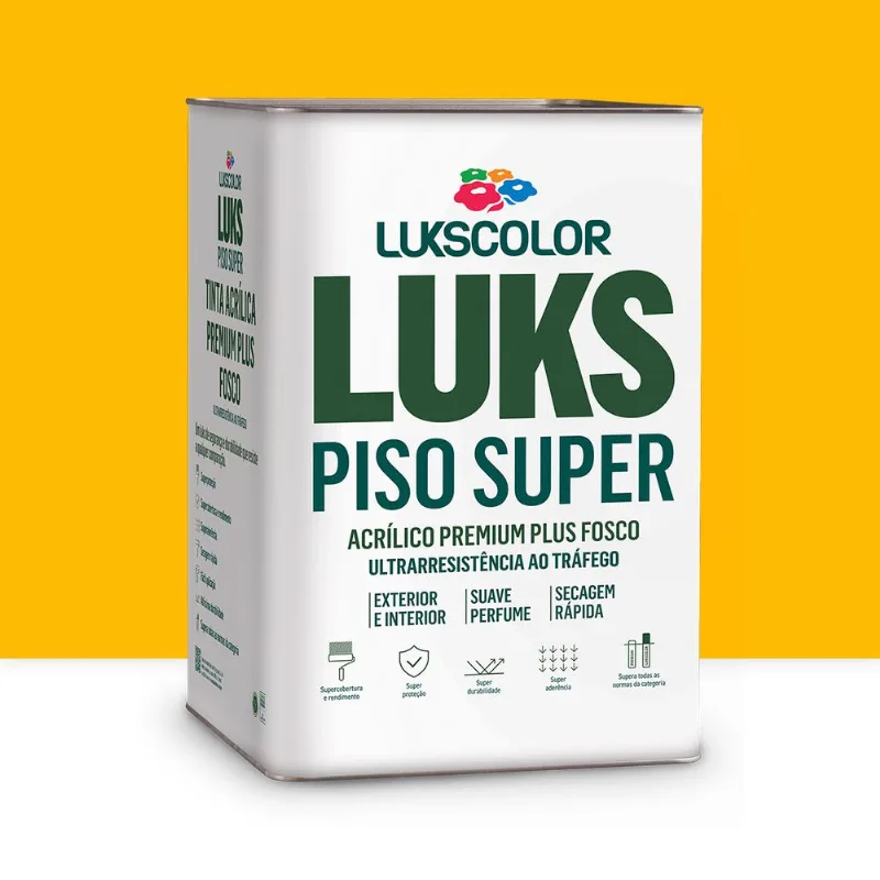 Tinta Piso Lukspiso Amarelo Demarcacao 18l Lukscolor