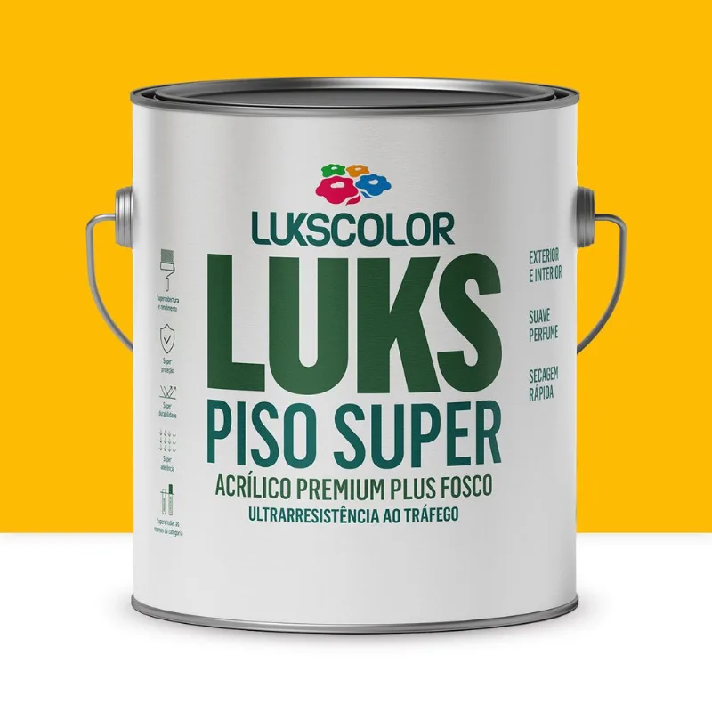 Tinta Piso Lukspiso Amarelo Demarcacao 3.6l Lukscolor