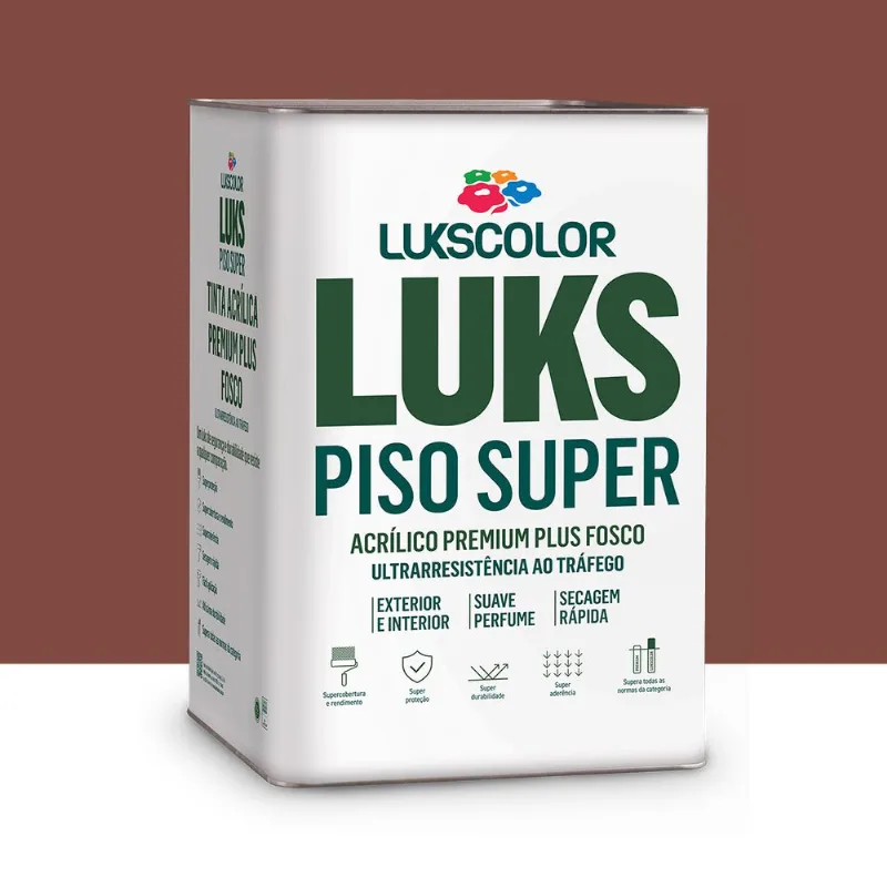 Tinta Piso Lukspiso Marrom 18l Lukscolor