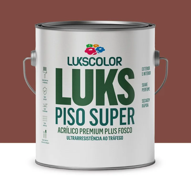 Tinta Piso Lukspiso Marrom 3.6l Lukscolor