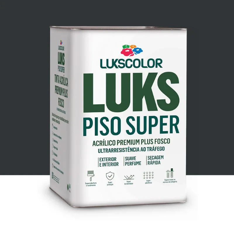 Tinta Piso Lukspiso Preto 18l Lukscolor