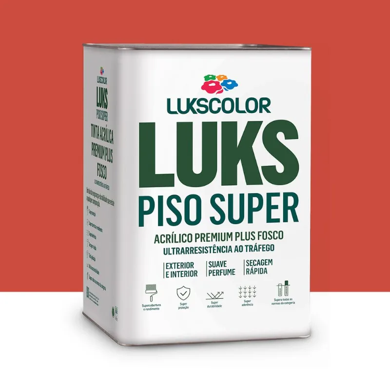 Tinta Piso Lukspiso Vermelho 18l Lukscolor