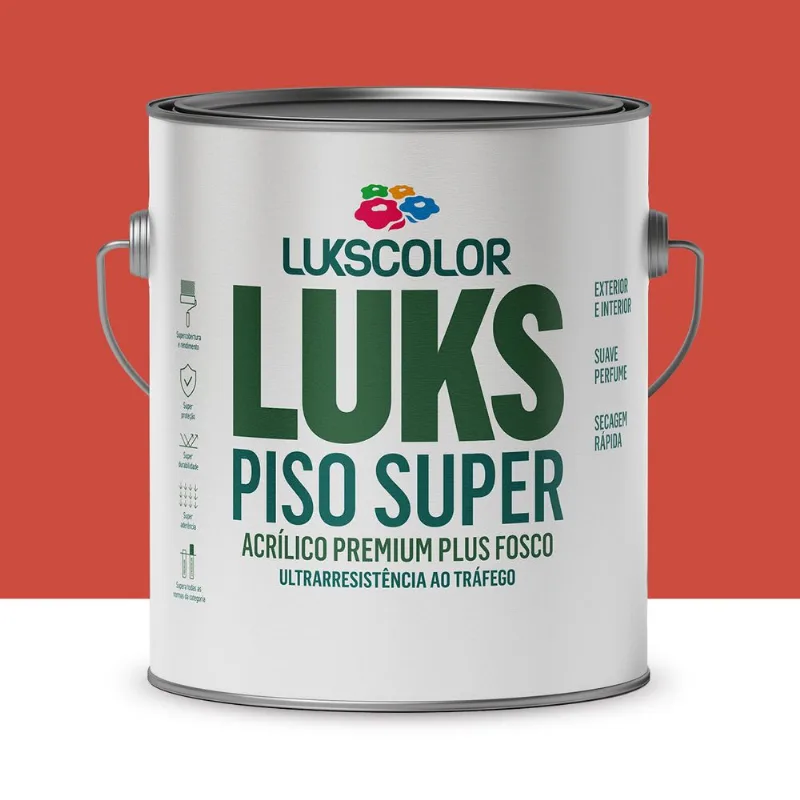 Tinta Piso Lukspiso Vermelho 3.6l Lukscolor