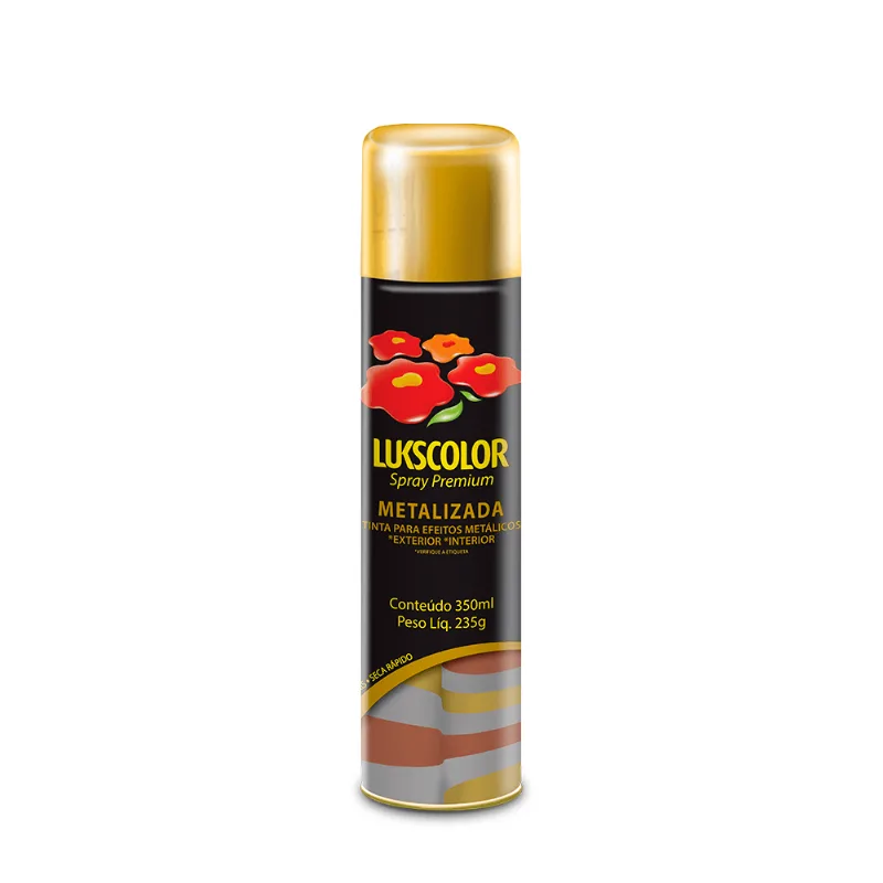 Spray Premium Metalizada Ouro Externo 350ml Lukscolor