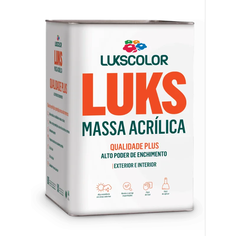 Massa Acrílica Branco 25kg Lukscolor