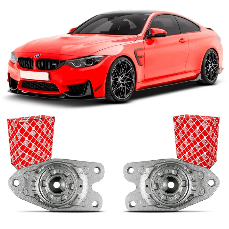 Par Coxim Batente Suporte Batedor Febi Bilstein Amortecedor Suspensão Traseira BMW M4 F82 2015 2016 2017 2018 2019 2020