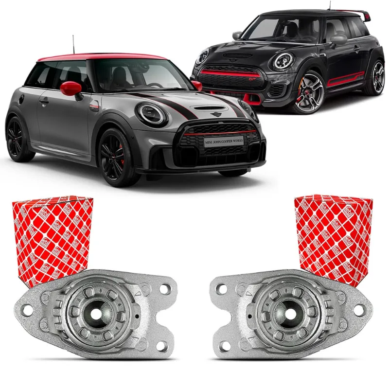 Par Coxim Batente Suporte Batedor Suspensão Traseira Mini Cooper jcw 2014 2015 2016 2017 2018 2019 2020 2021 2022 2023