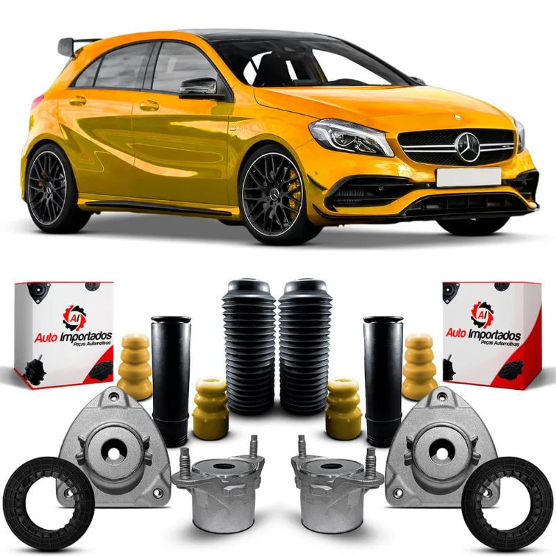4 Kit Coxim Suporte Batente Coifa Dianteiro Traseiro Mercedes Benz Classe A45 amg W176 2013 2014 2015 2016 2017 2018
