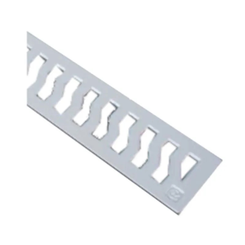 Grelha fixa reta cinza 20x0,30cm em liga de aluminio Costa Navarro