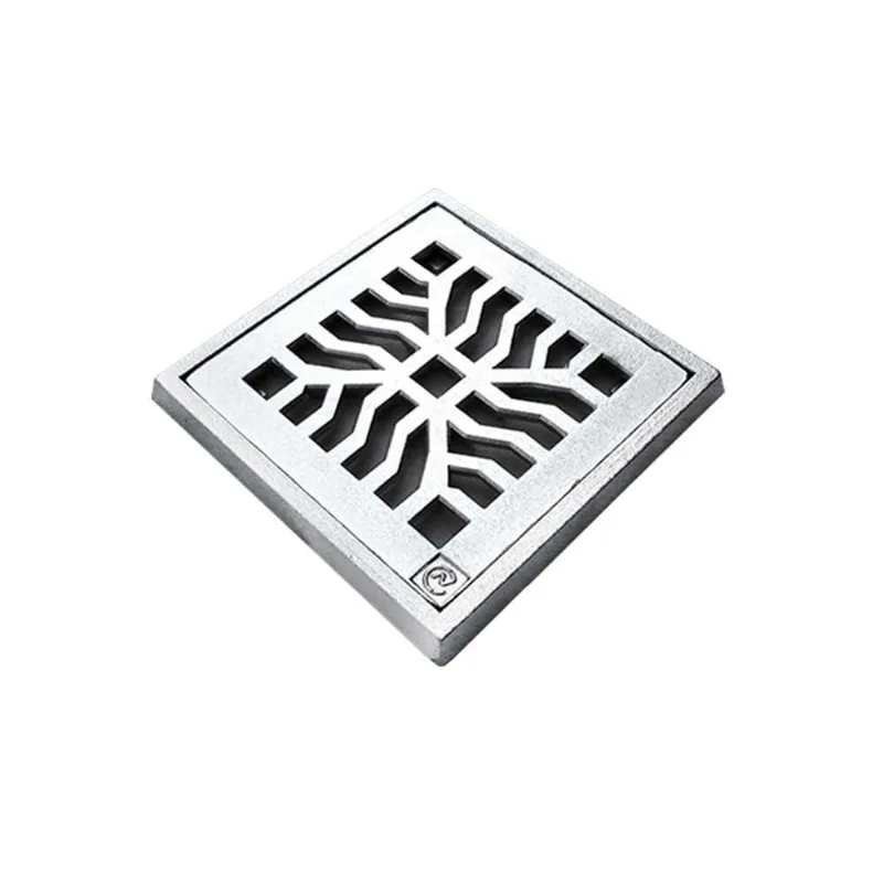 Conjunto Em Alumínio Formado Por Grelha Quadrada Elegance Super Reforçada E Porta-Grelha Na Medida De 20x20cm Acabamento Martelado-Costa Navarro