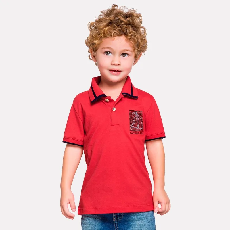 Camisa Polo Infantil Masculina Milon Meia Malha 11185.6826.1