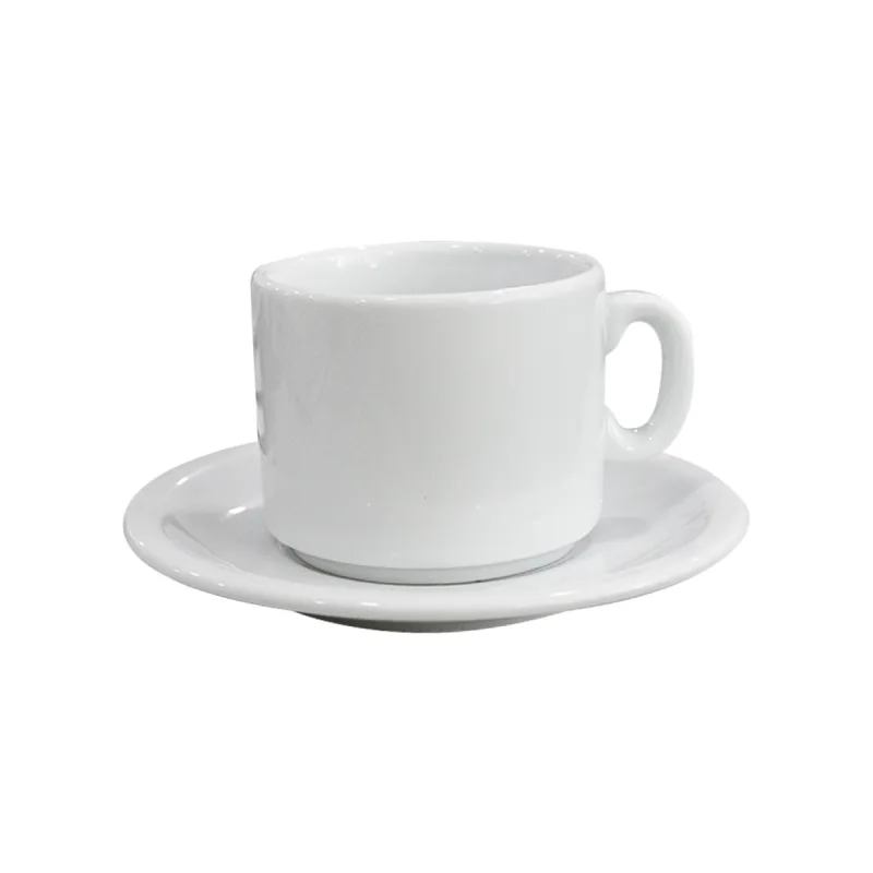 Xícara Germer Com Pires Consumee Porcelana Branca 250ml - Germer - Utilidades E Casa