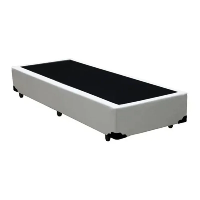 Cama Box Solteiro Homequeen Estrutura em Madeira Sintético Branco - OUTRAS