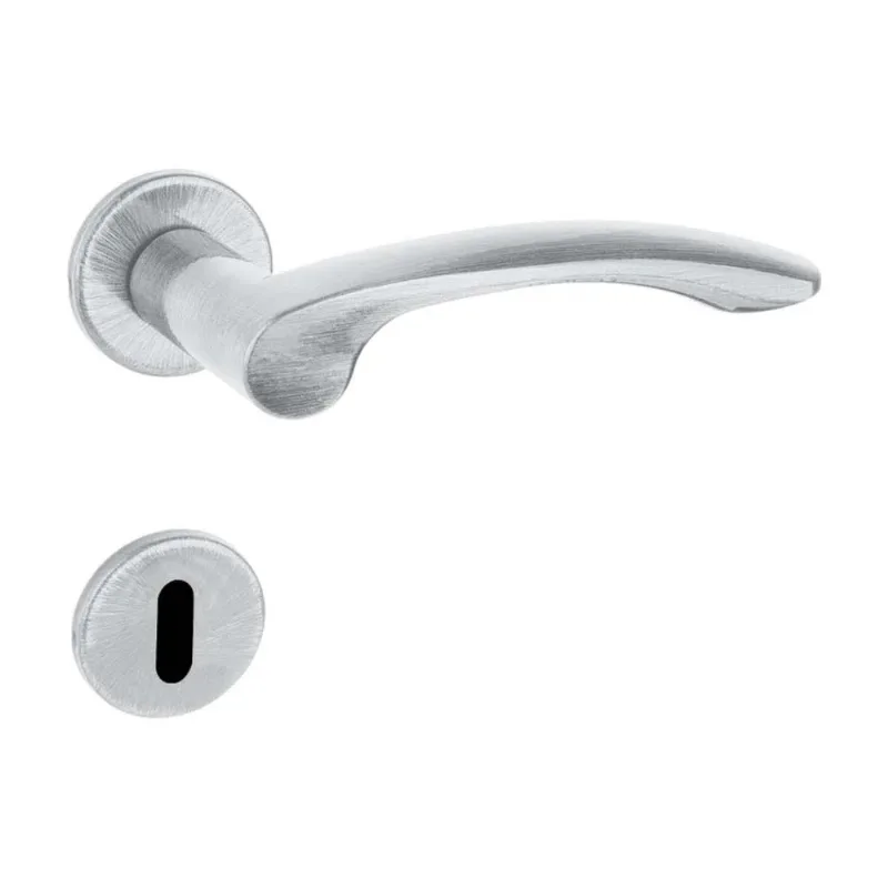Fechadura Interna La Fonte Arquiteto 6239 de Aço Zamac com Roseta Cromada Acetinada Fechadura interna de aço zamac Arquiteto 6239 com roseta cromada acetinada La Fonte