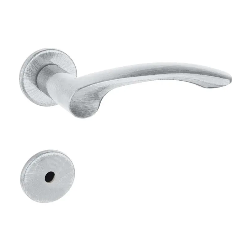 Fechadura para Banheiro de Aço Zamac Arquiteto 6239 com Roseta Inox Cromada Acetinada La Fonte