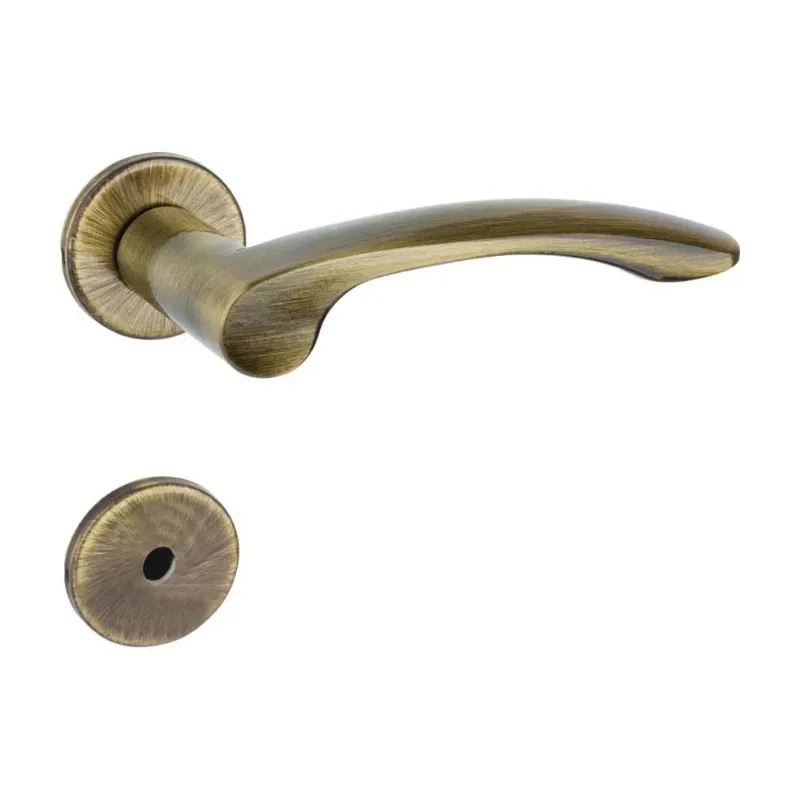 Fechadura para Banheiro La Fonte 6239 em Aço Zamac com Roseta Antique Bras