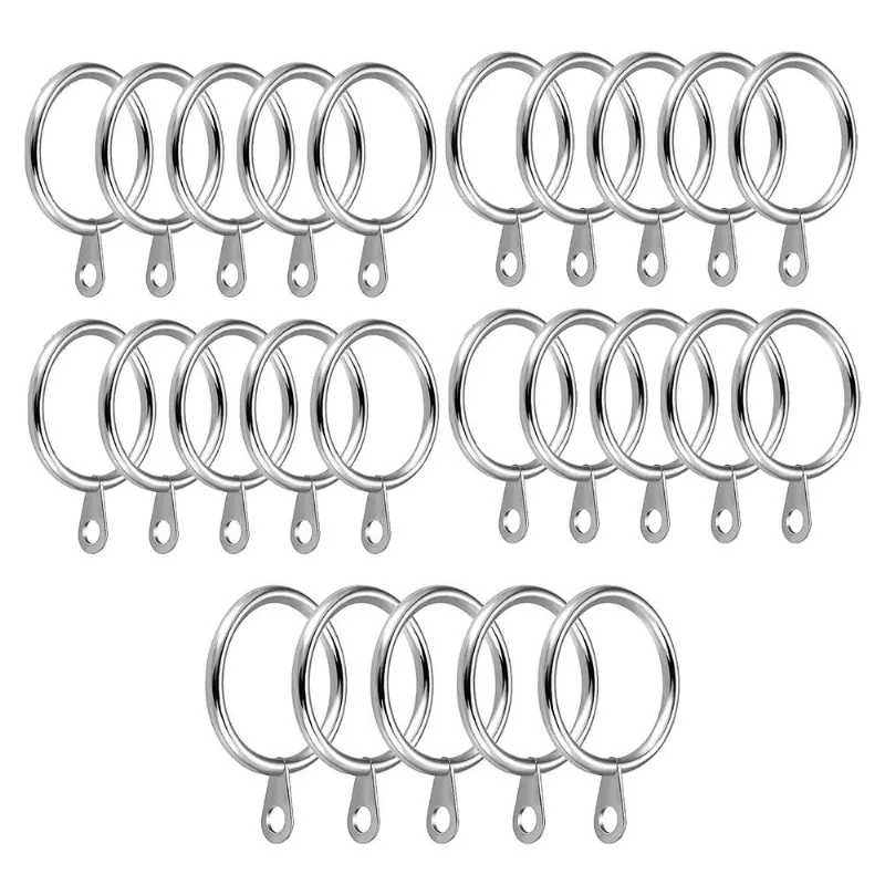 Pack De 24 Anéis De Cortina De Metal, Ilhós De Diâmetro Interno De 30 Mm,