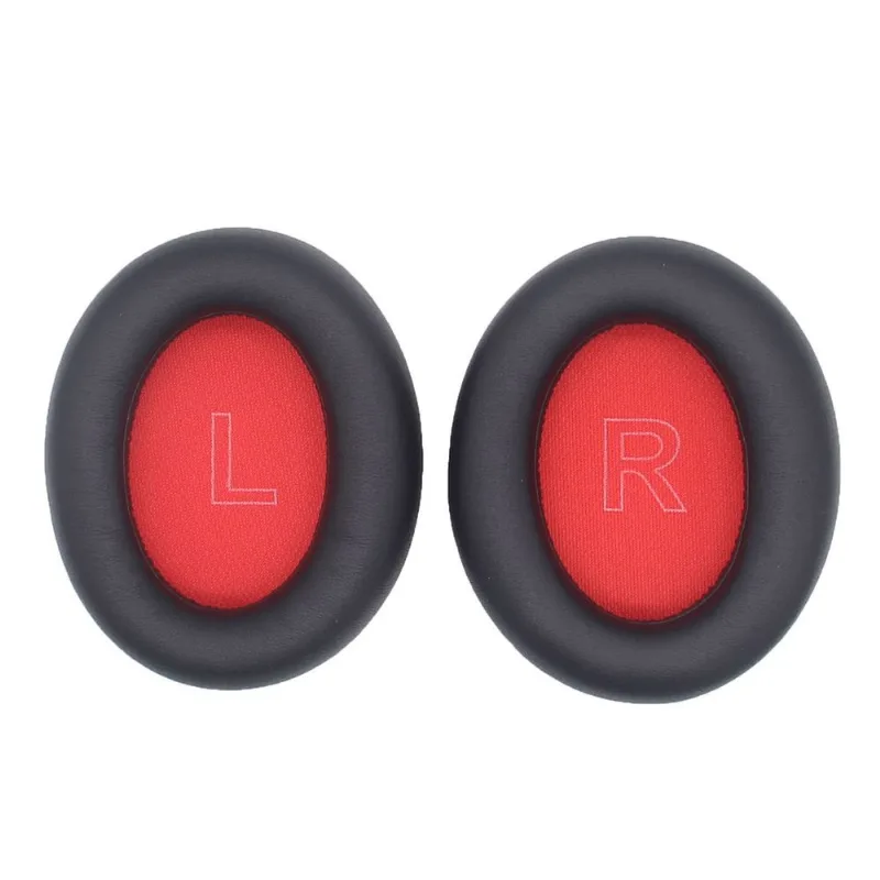 Almofadas Auriculares De Substituição Almofadas Auriculares Confortáveis,preto+vermelho