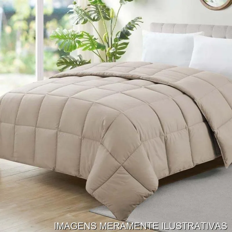 Edredom Casal Camesa Ecopluma 220x240cm Bege 3592 (MP)