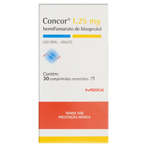 CONCOR 1,25 MG COM REV EST CART BL AL AL X 30 - MERCK - Produtos Farmacêuticos