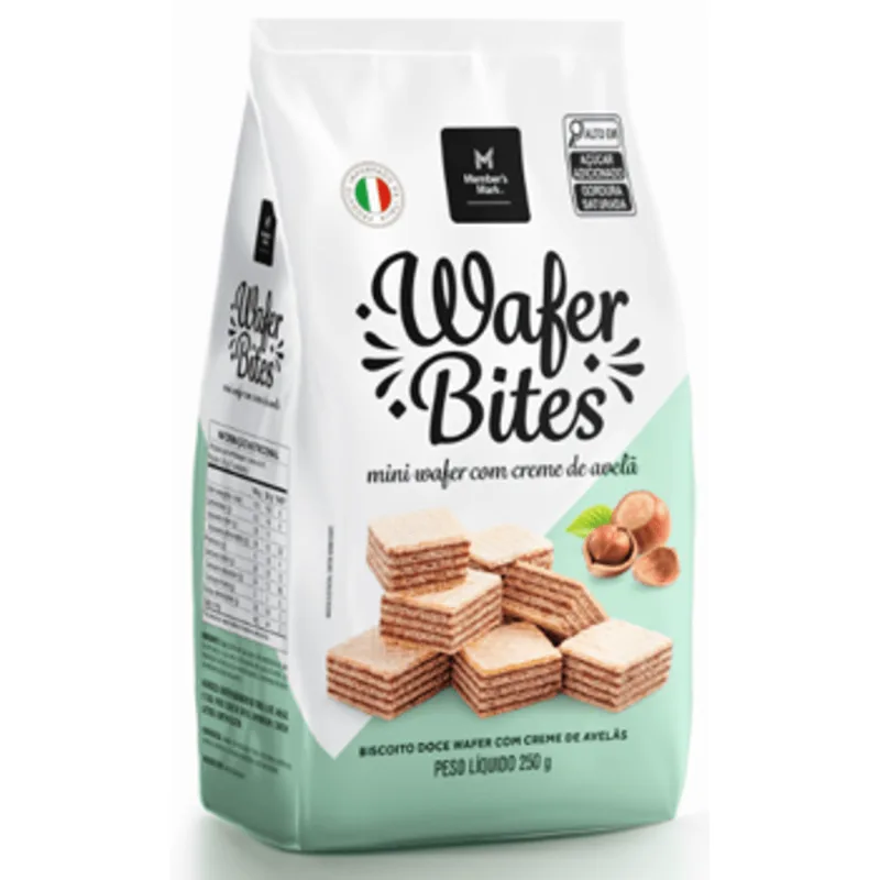 Mini Wafer Avelã Member's Mark Pacote 250g