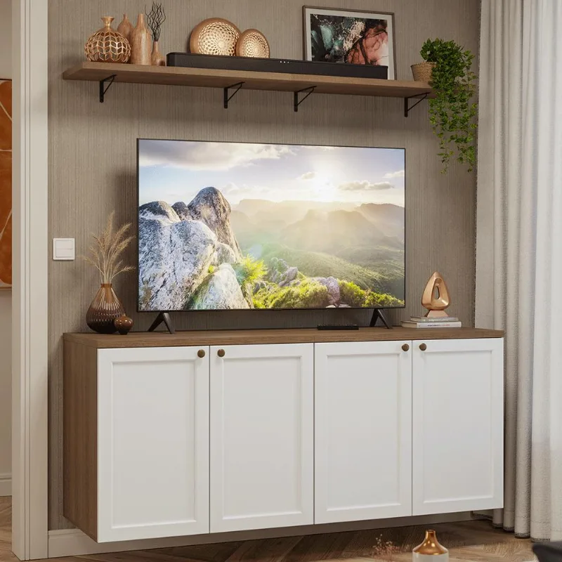 Rack para TV até 70 Polegadas + Prateleiras 160cm Vik Madesa 05 R