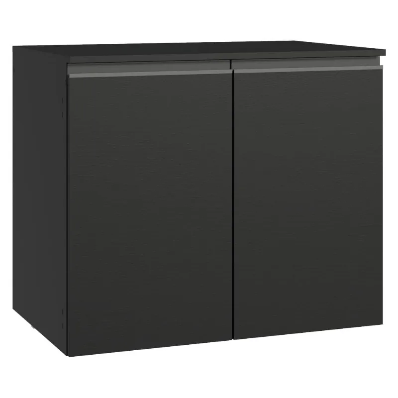 Balcão de Cozinha 80 cm 2 Portas Suspenso Preto Nice Madesa