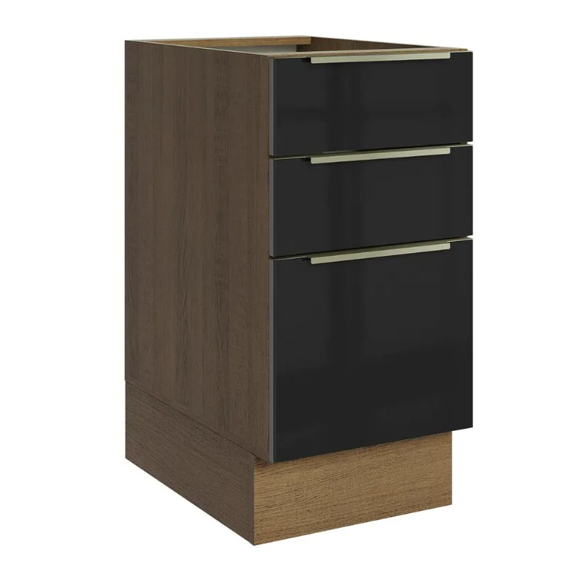 Balcão de Cozinha 40 cm 3 Gavetas (Sem Tampo) Lux Madesa