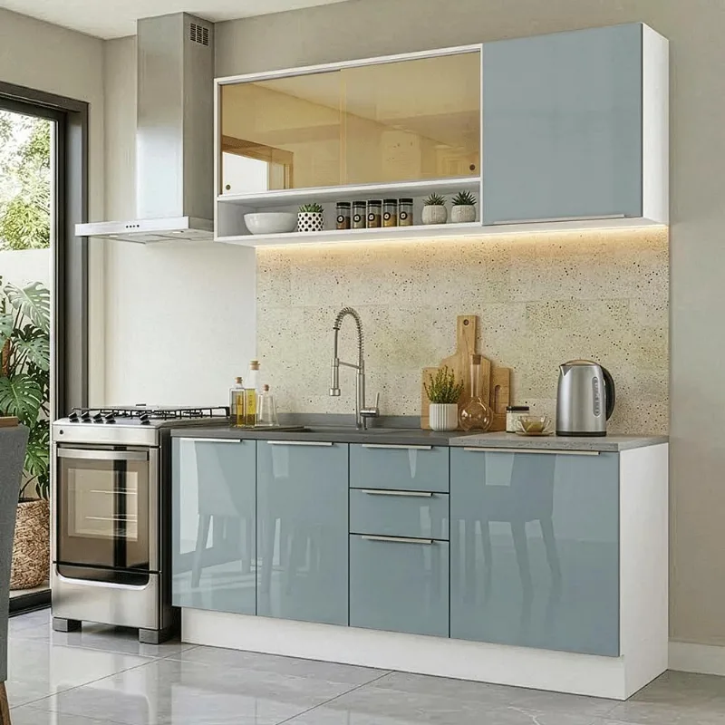 Armário de Cozinha Compacta 180 cm Lux Madesa 04