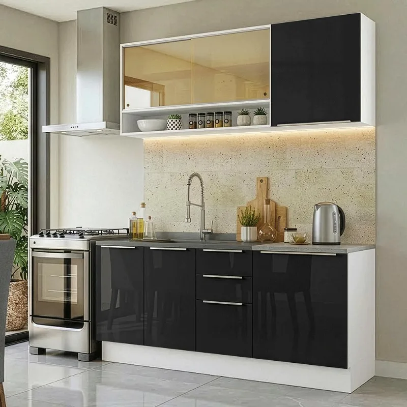 Armário de Cozinha Compacta 180 cm Lux Madesa 04 - Madesa