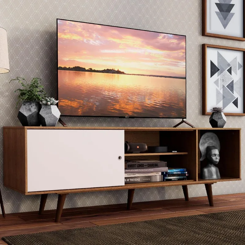 Rack Madesa Dubai para TV até 65 Polegadas com Pés 02 - Madesa
