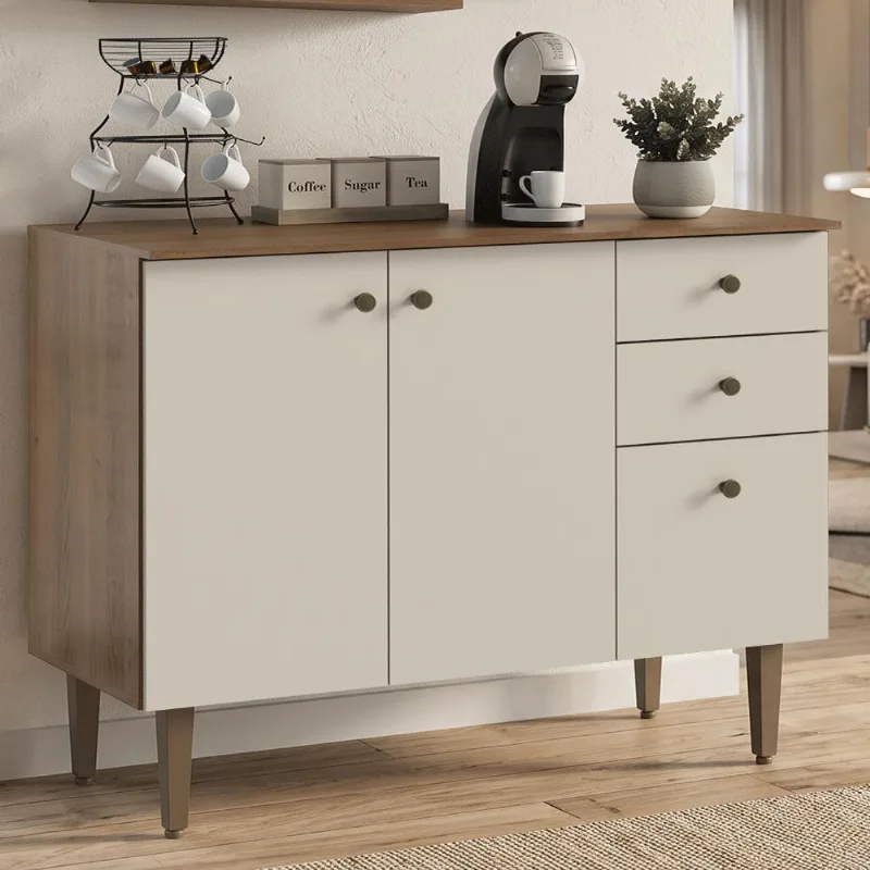 Balcão Gabinete 3 Portas 2 Gavetas Gourmet Madesa